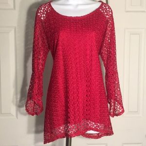 LAST CALL: New Directions Two Layer Tunic Top - L